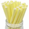 lemon yellow paper boba straw